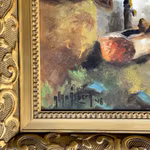 Carl Johan Allan Åsberg (1907-1952) - Sydeuropeiskt kustmotiv - Olja på pannå - Signerad 1948