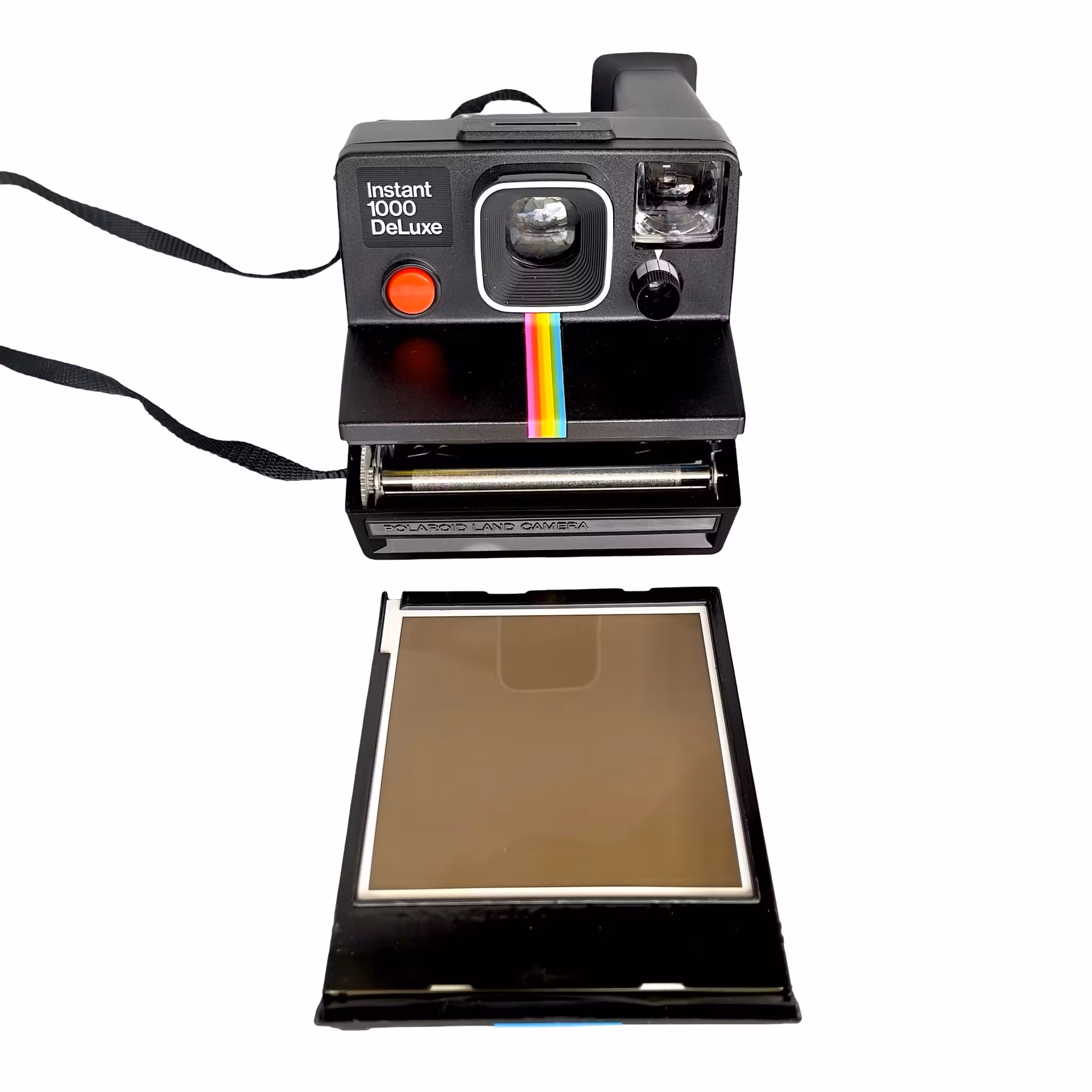 Polaroid Instant 1000 DeLuxe - Vintage Land Camera - Väska & Bruksanvisning