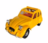 Vintage Corgi modellbil av Citroën 2CV6 - Gul modellbil - Britain