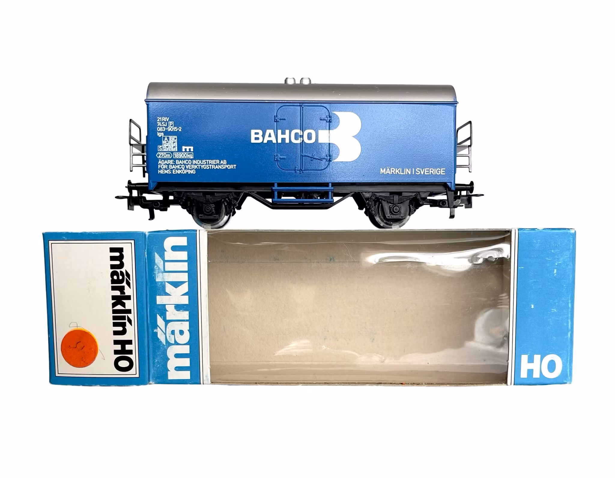 Märklin H0 godsvagn i Bahco - Märklin i Sverige - Med originalask