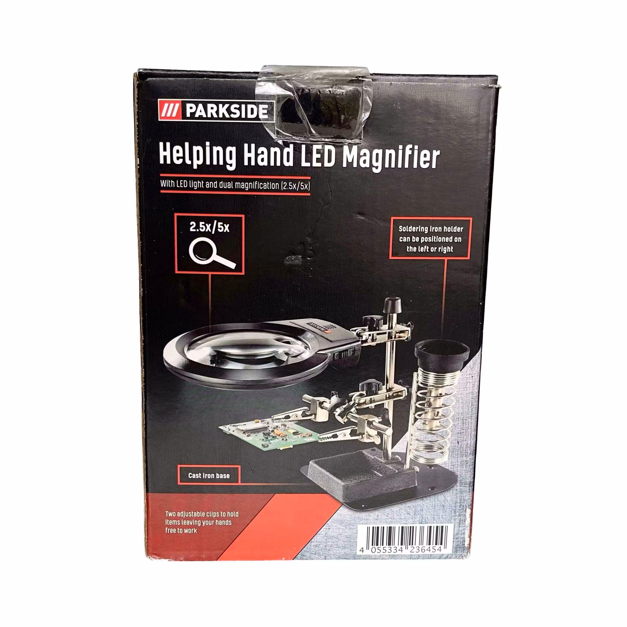 PARKSIDE Helping Hand LED Magnifier - Förstoringsglas med LED, lödhjälp & hållare
