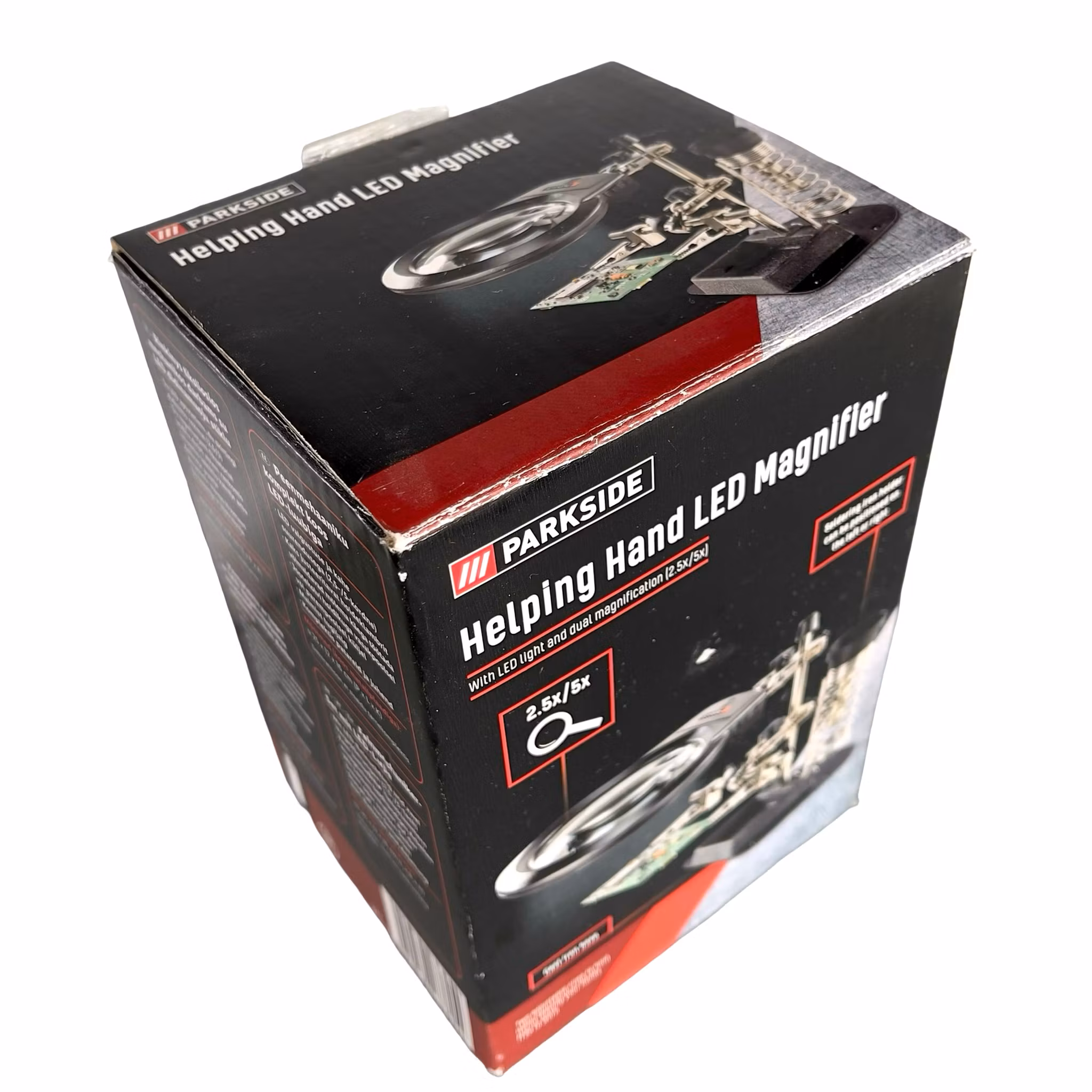 PARKSIDE Helping Hand LED Magnifier - Förstoringsglas med LED, lödhjälp & hållare