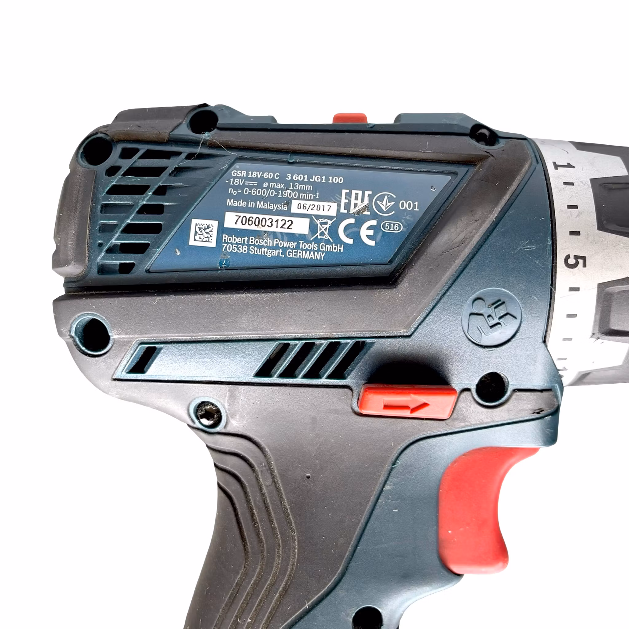 BOSCH Professional GSR 18V-60 C - 18V borrskruvdragare, EC Brushless + 4,0 Ah batteri