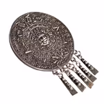 Brosch & hänge - Aztekisk kalender / Solsten - Sterling Silver 925 – Mexiko
