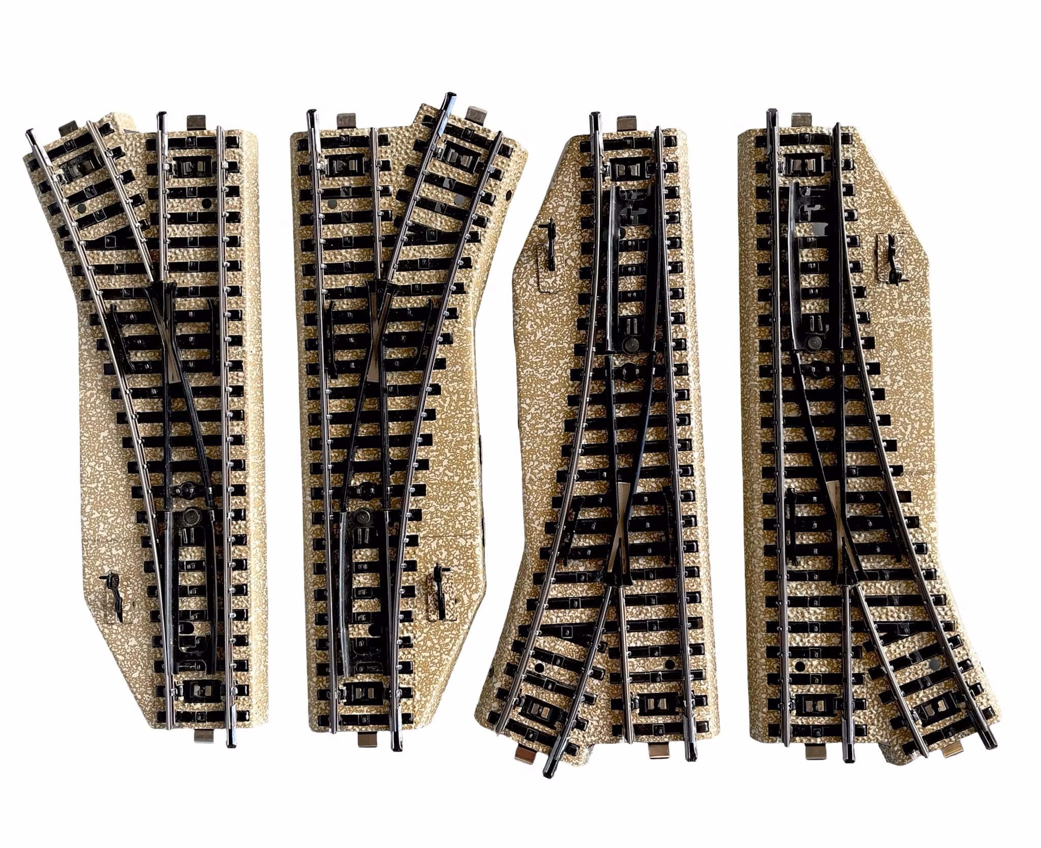 Märklin H0 5202/5221 - 4 st elektriska växlar M räls