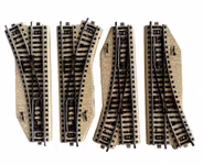 Märklin H0 5202/5221 - 4 st elektriska växlar M räls