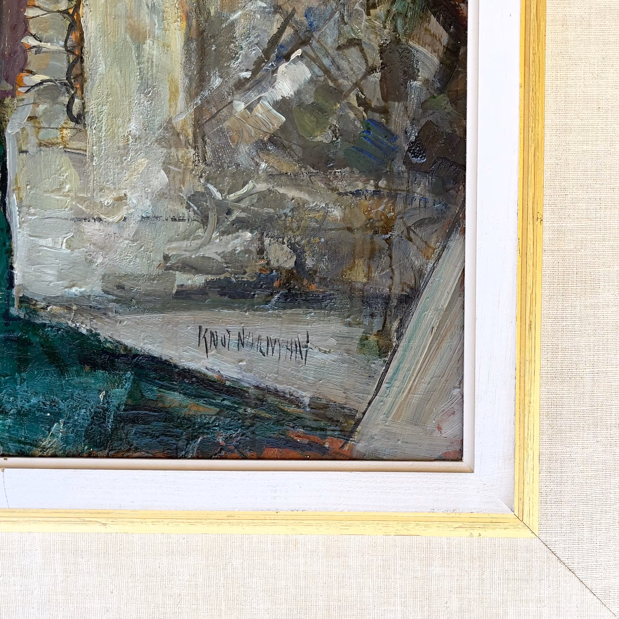 Knut Norman (1896-1977) - Oljemålning på duk - Venedig / kanalmotiv