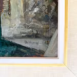 Knut Norman (1896-1977) - Oljemålning på duk - Venedig / kanalmotiv