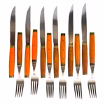Melron - Vintage grill bestick - 12 delar - Frankrike