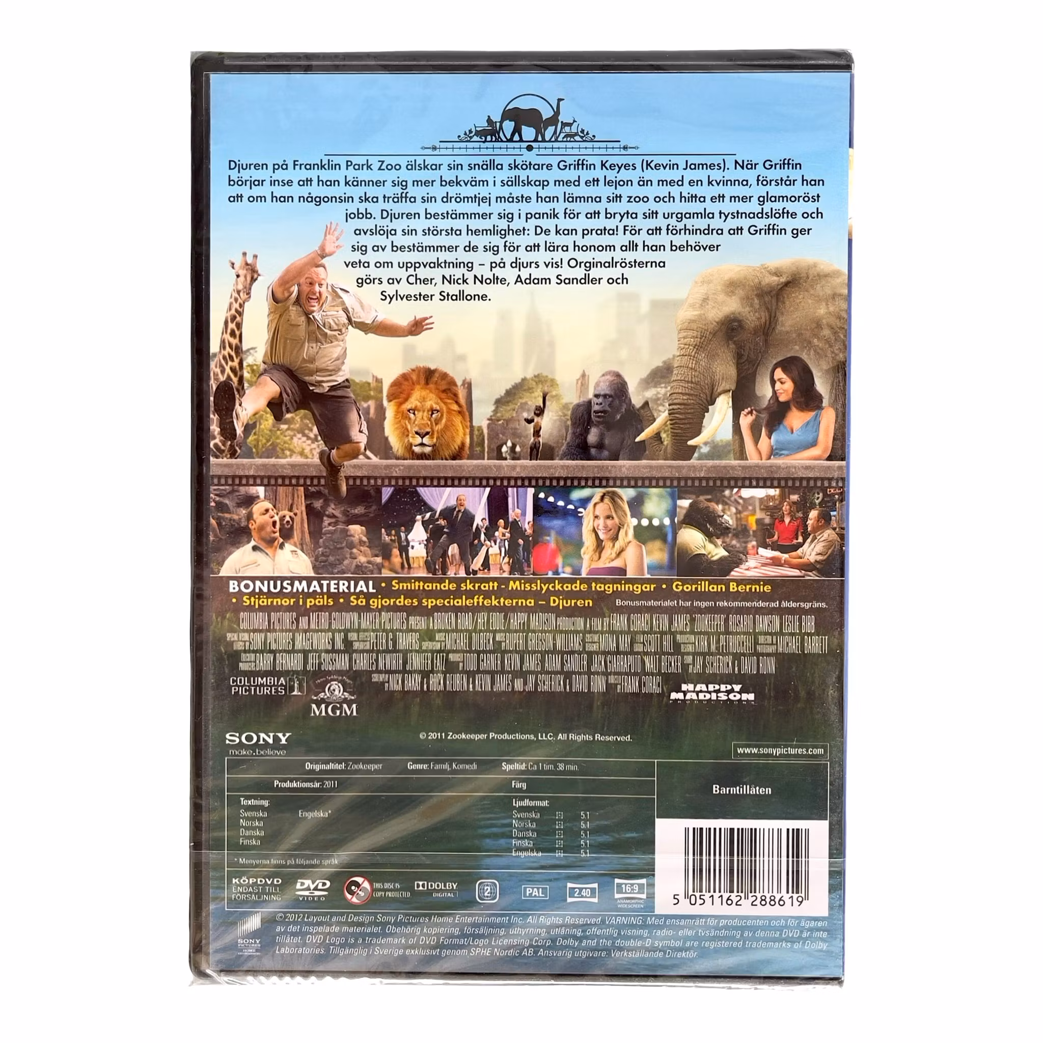 Zookeeper - Djurens hjälte - Inplastad DVD - Kevin James