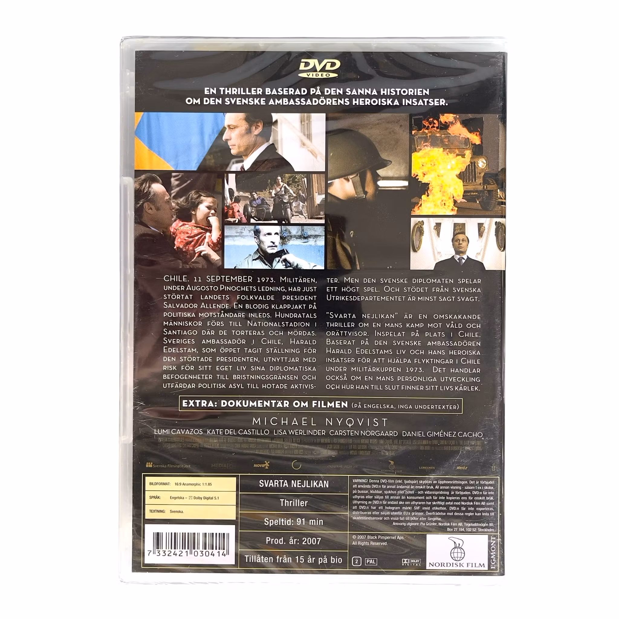 Svarta nejlikan - Michael Nyqvist - Inplastad DVD