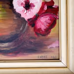 FABBE 1965 - Blomsterstilleben - Oljemålning på pannå