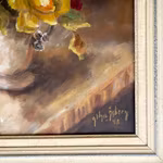 Carl Johan Allan Åsberg (1907-1952) - Blomsterstilleben - Oljemålning på pannå