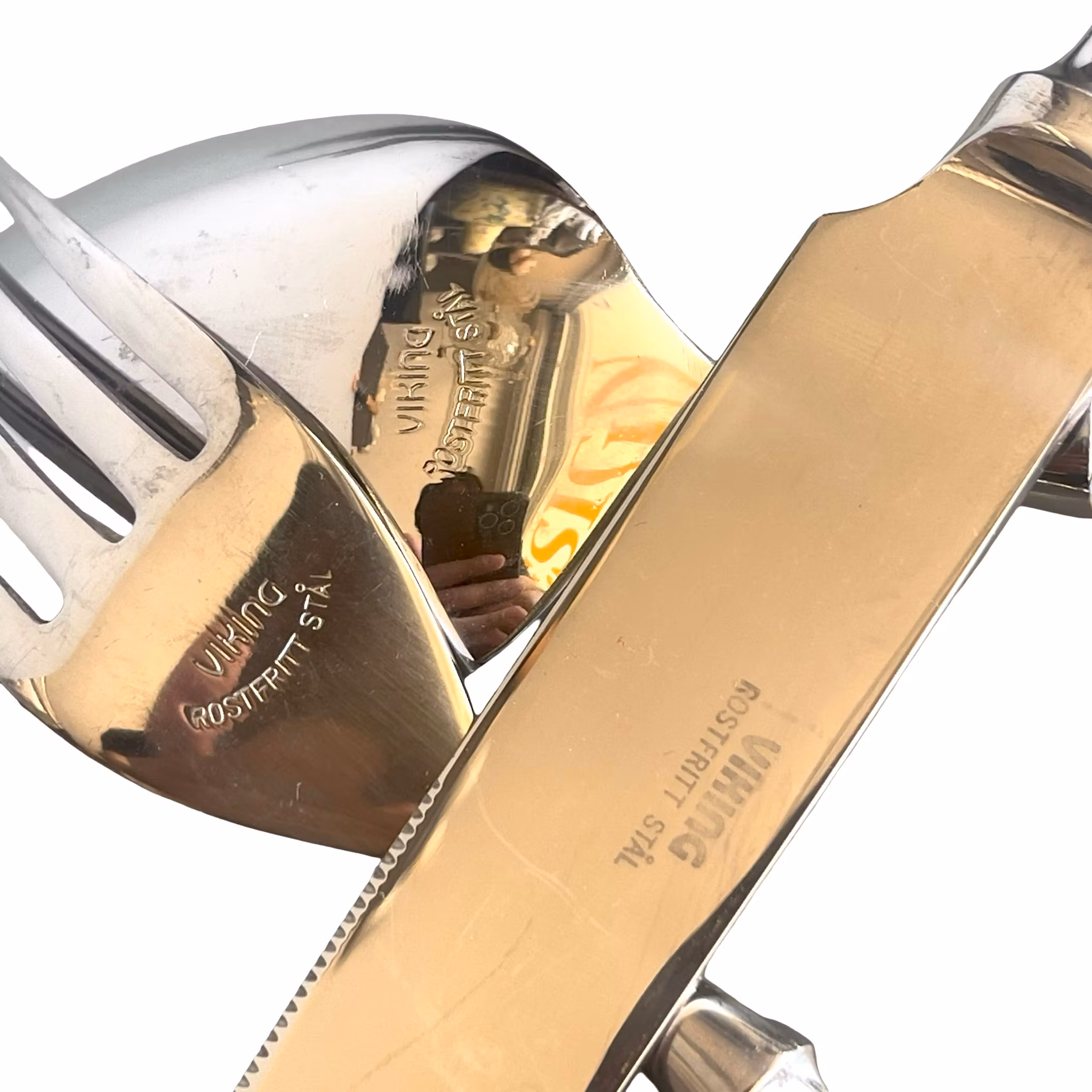 Vintage Viking Rostfritt stål - 36 delar bestick med bakelit skaft