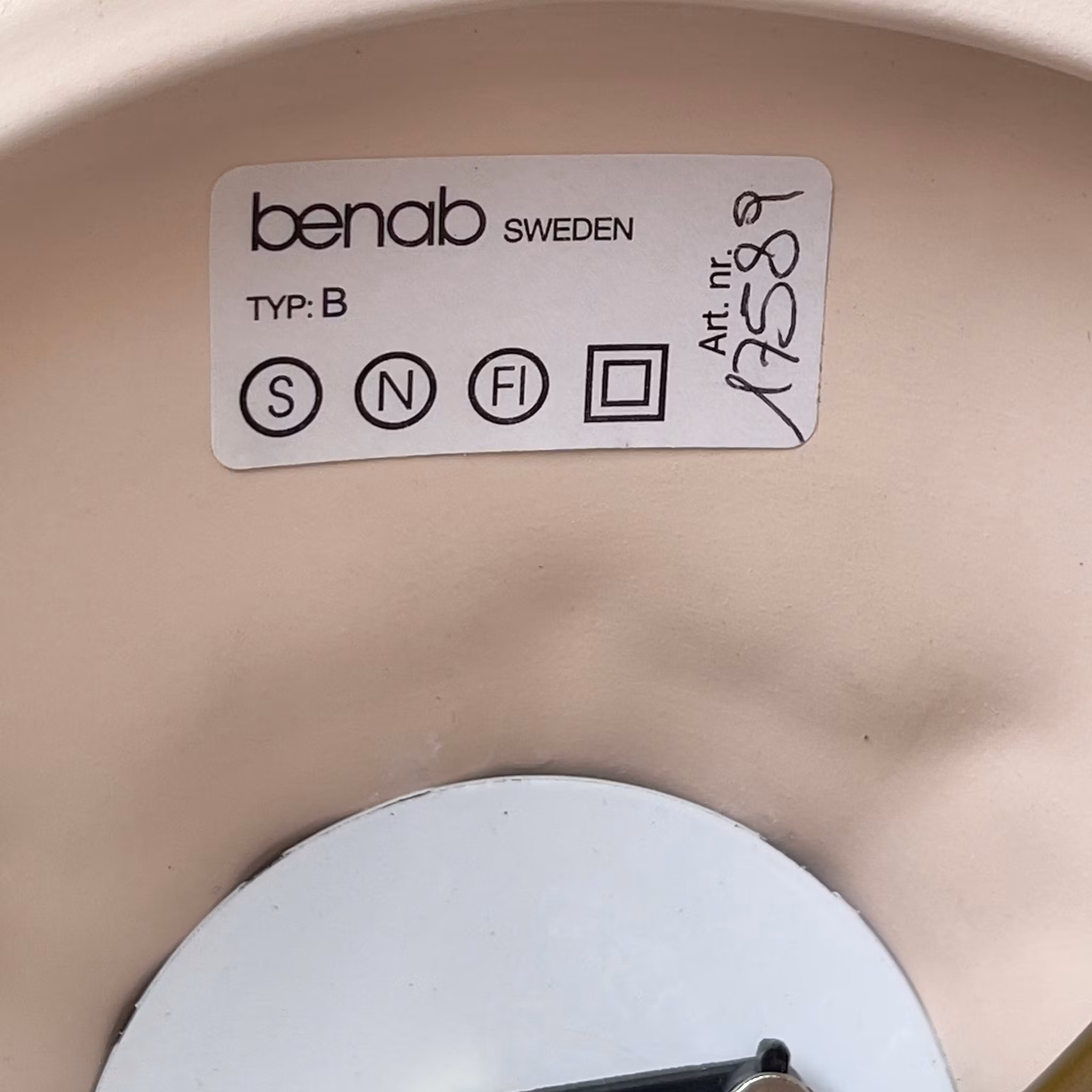 Benab Sweden - Vintage keramik bordslampa - Blommor och blad