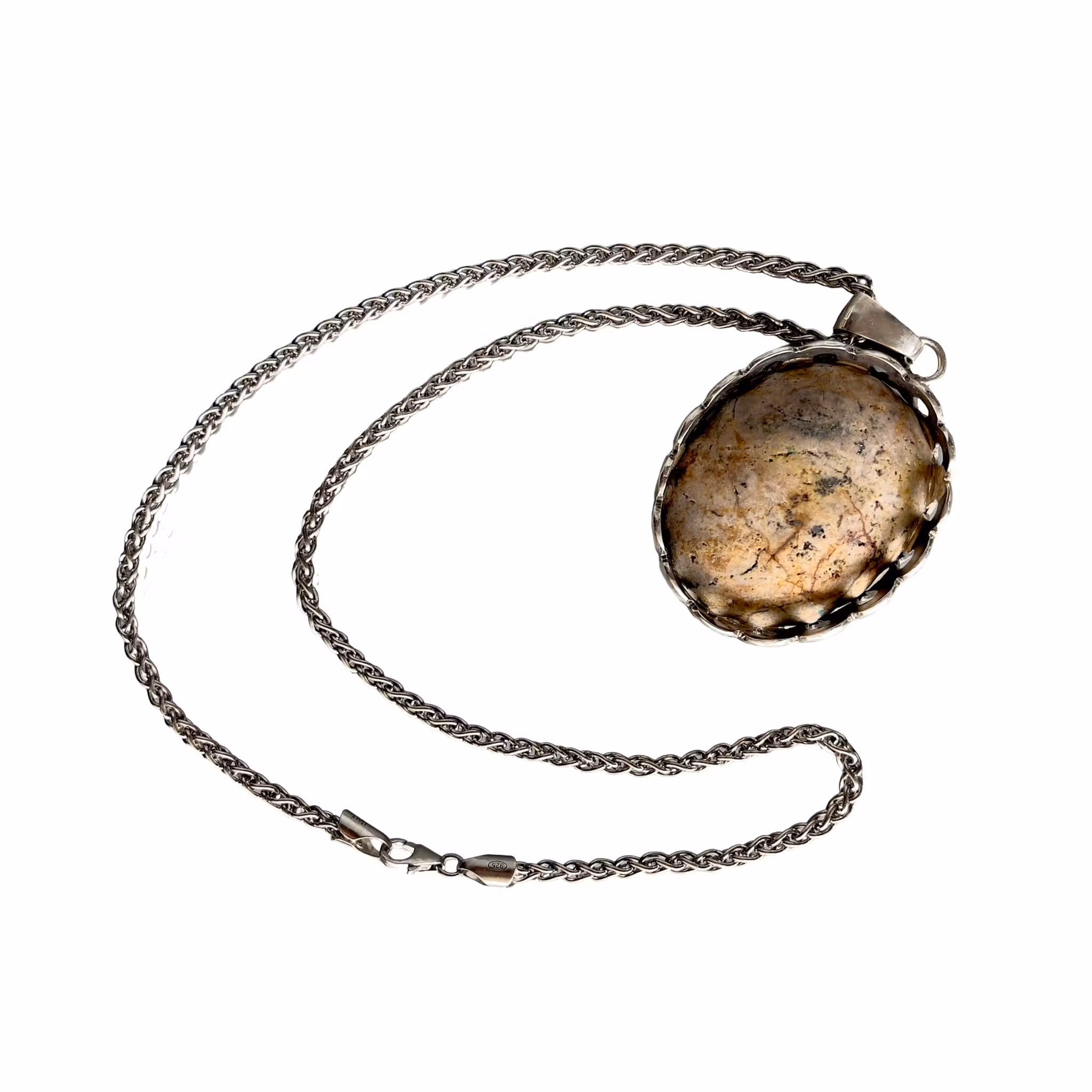 Exklusivt Nishapur turkos halsband ca 120 ct - Starling silver 925