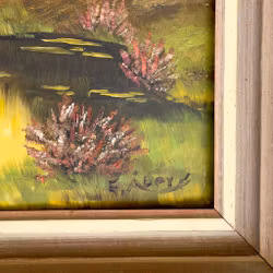 Emil Åberg (1864-1940) - Paysage avec cours d'eau - Huile sur panneau - signée