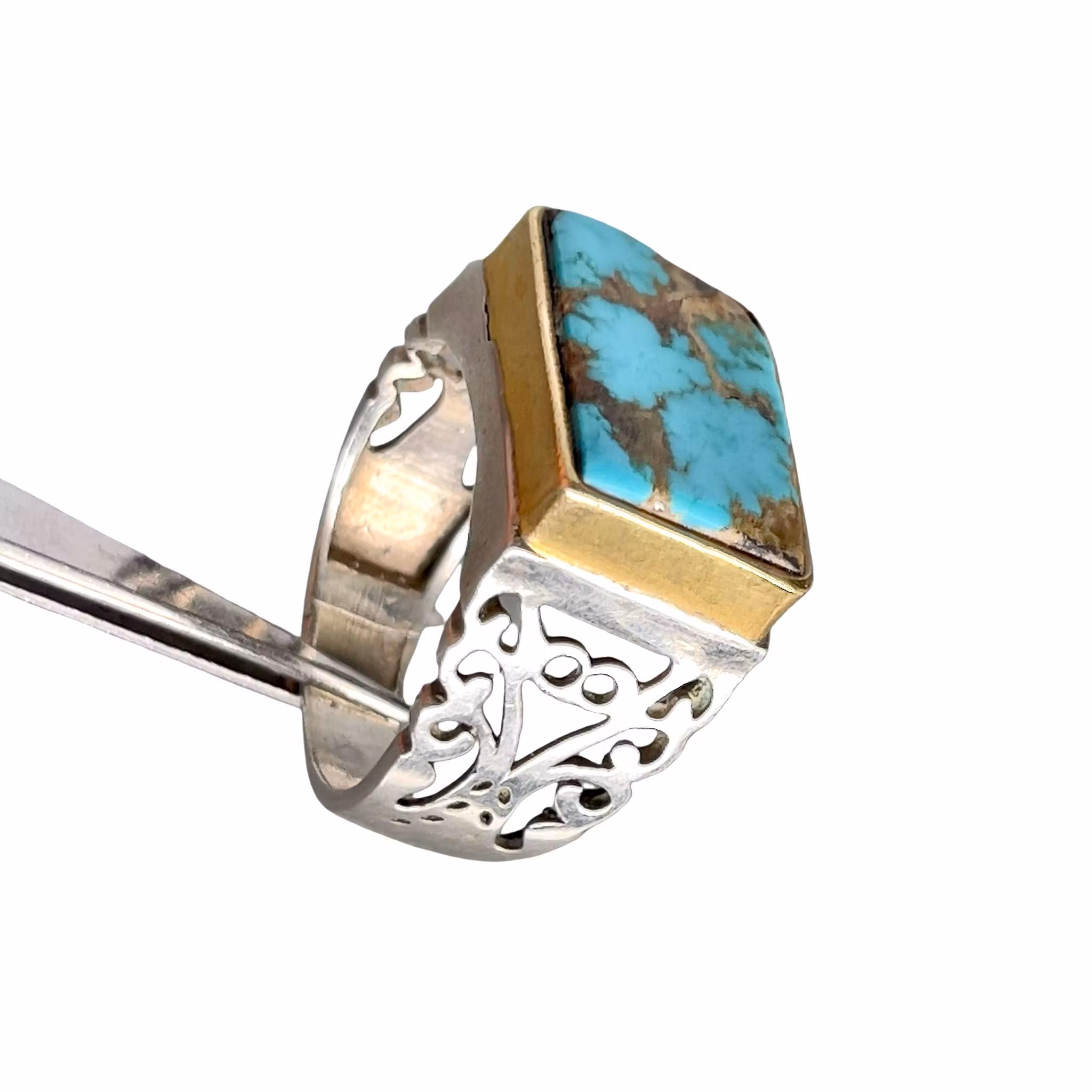 Nishapur turkos ring i sterling silver 925 - ca 11 ct