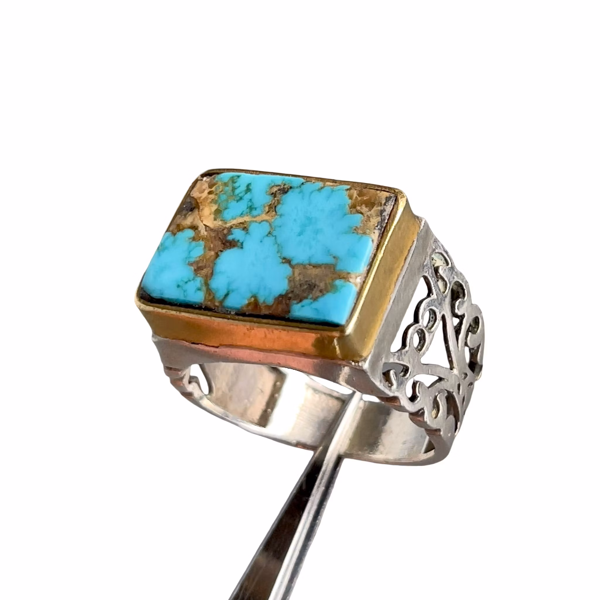 Nishapur turkos ring i sterling silver 925 - ca 11 ct