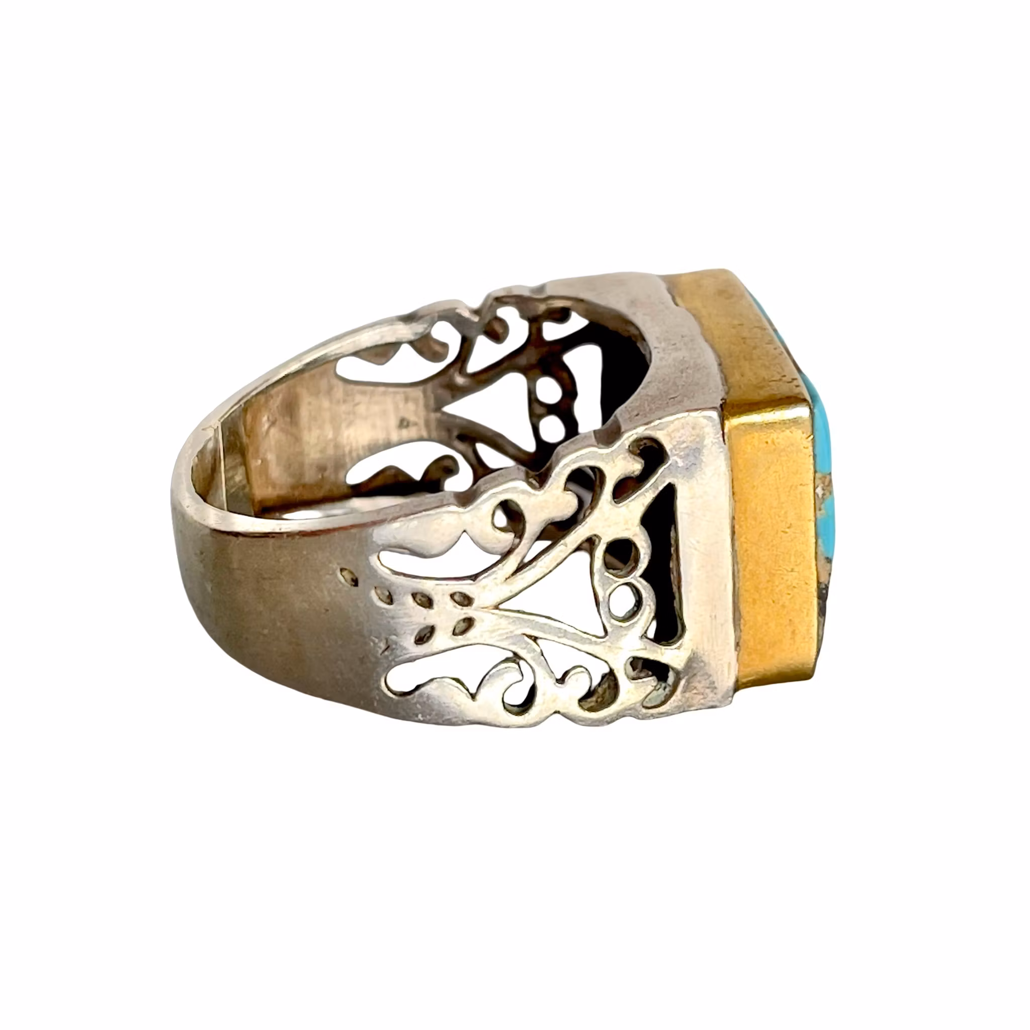 Nishapur turkos ring i sterling silver 925 - ca 11 ct