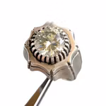 Stor massiv ring i sterling silver 925 - Exklusiv Moissanite ca 8 ct - 39 g