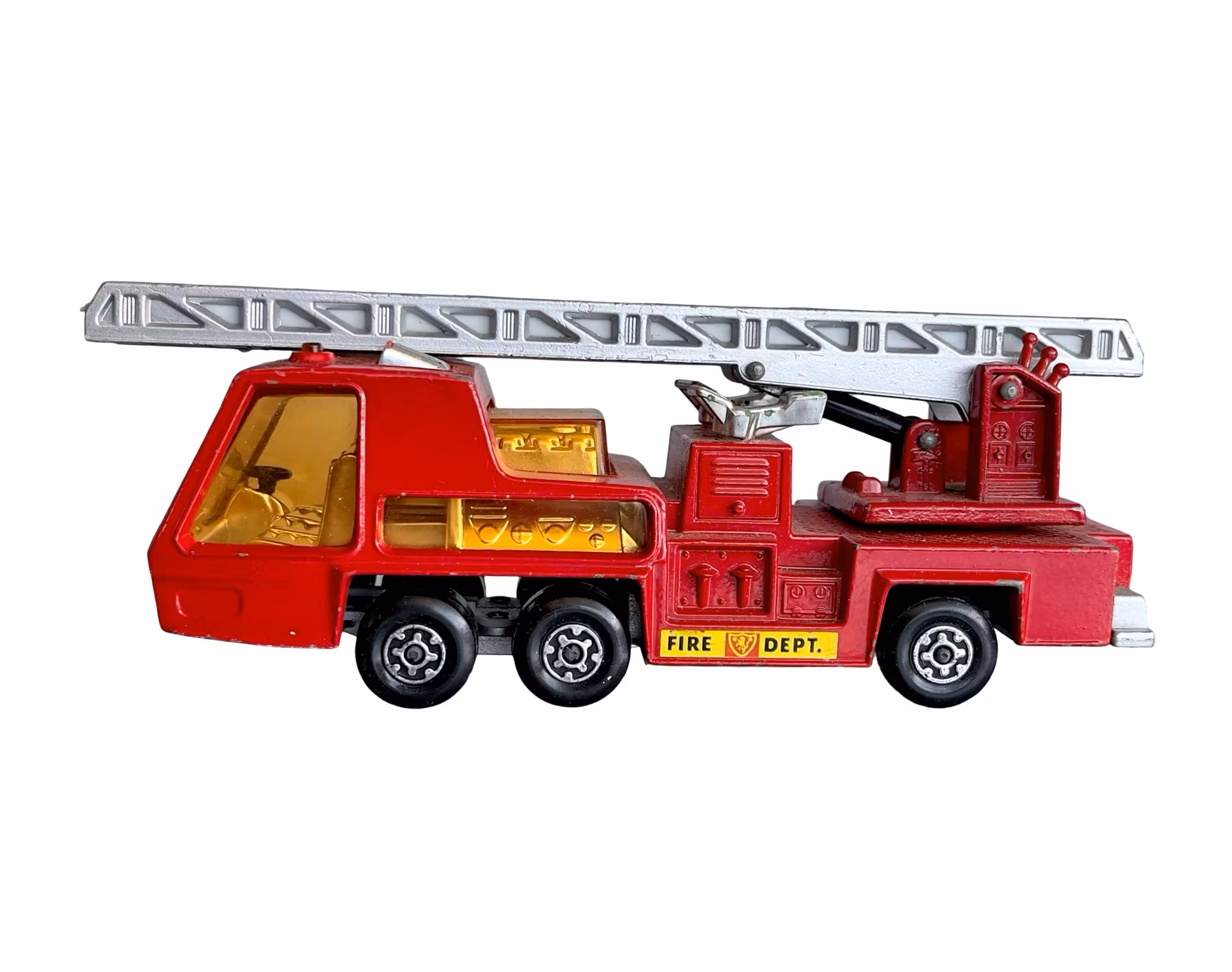 Matchbox super kings k-9 fire tender - Lesney 1972 - Brandbil med stege