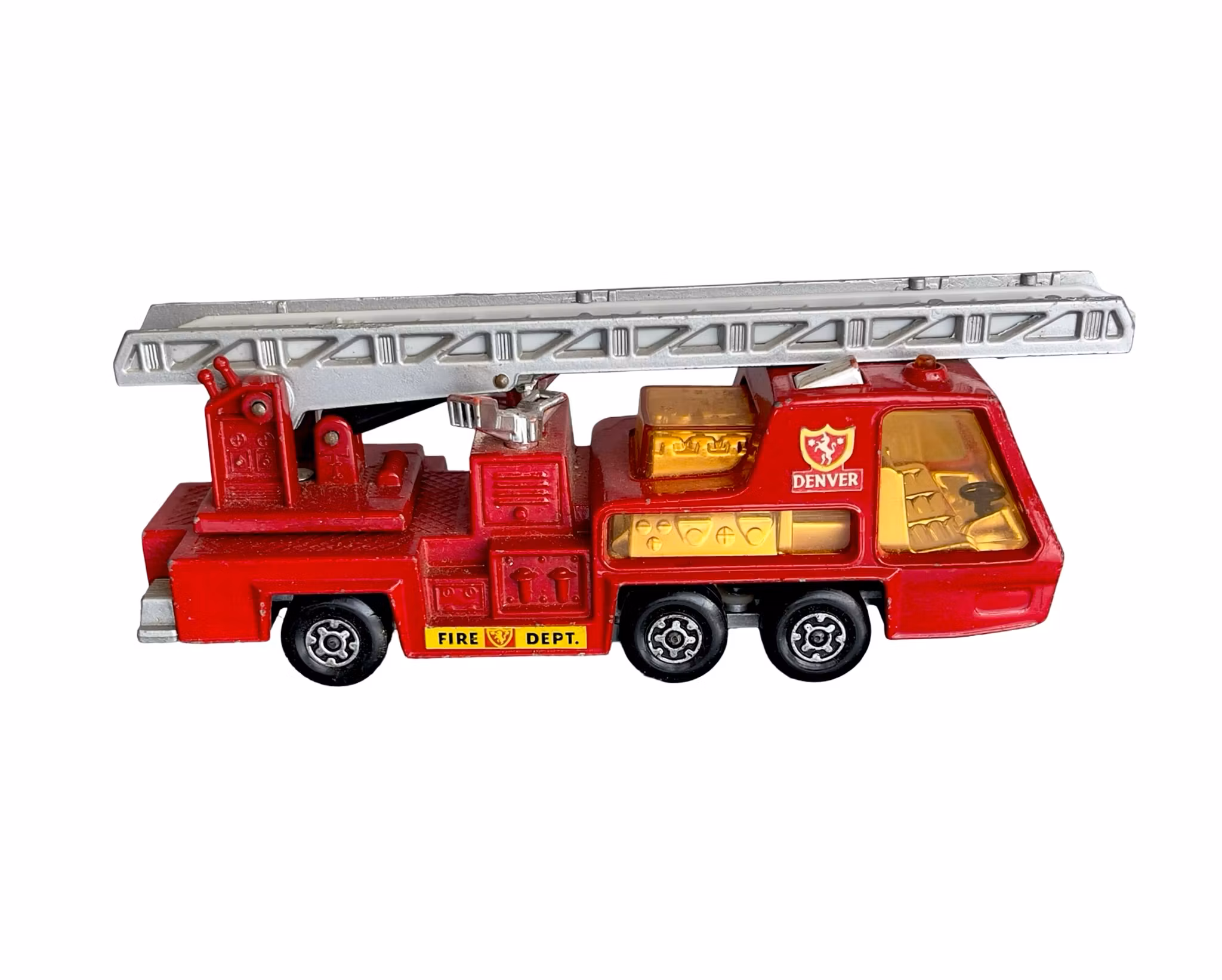 Matchbox super kings k-9 fire tender - Lesney 1972 - Brandbil med stege