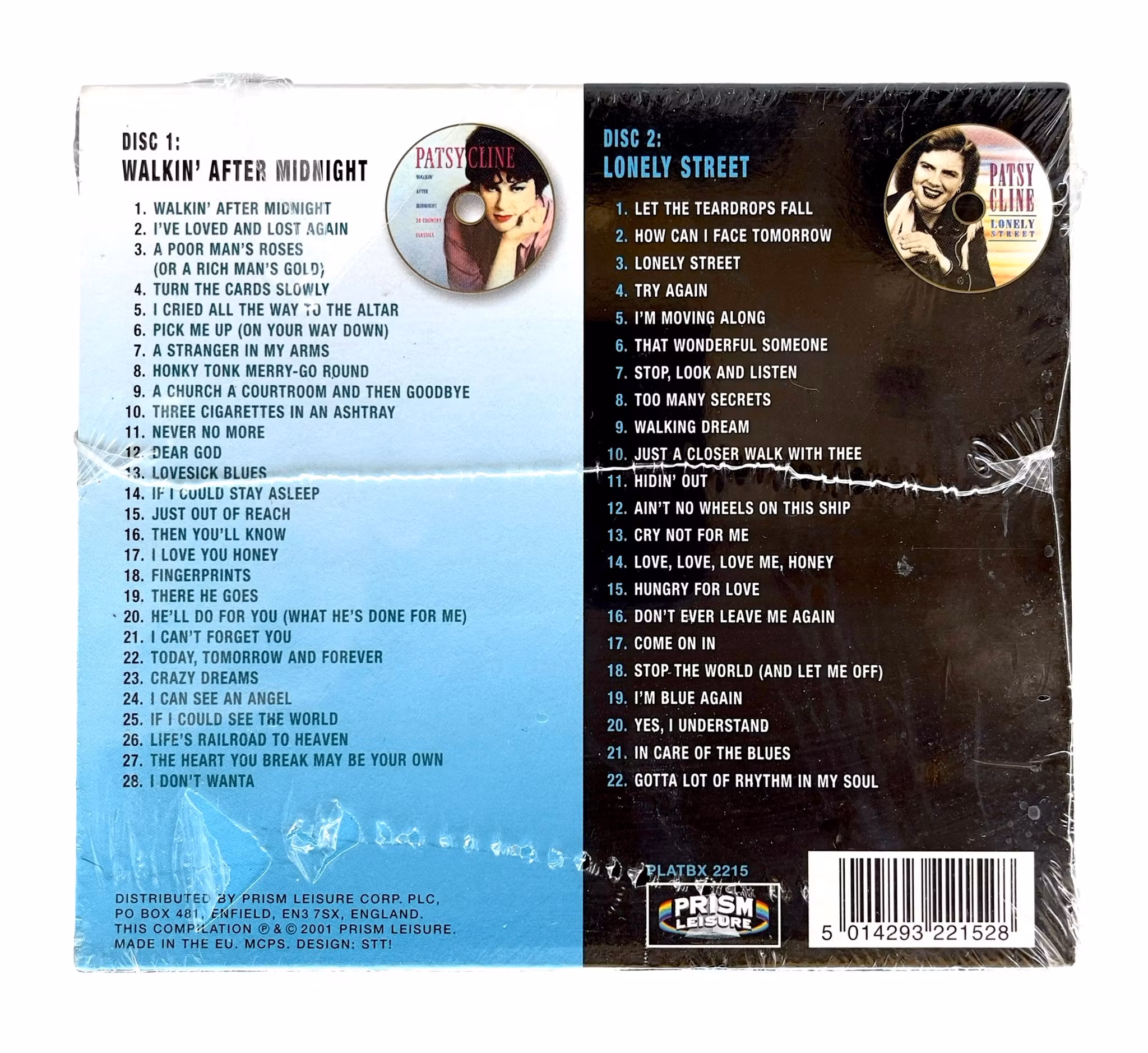 Patsy Cline - 50 Original Recordings - Inplastad 2 CD - Prism Leisure 2001