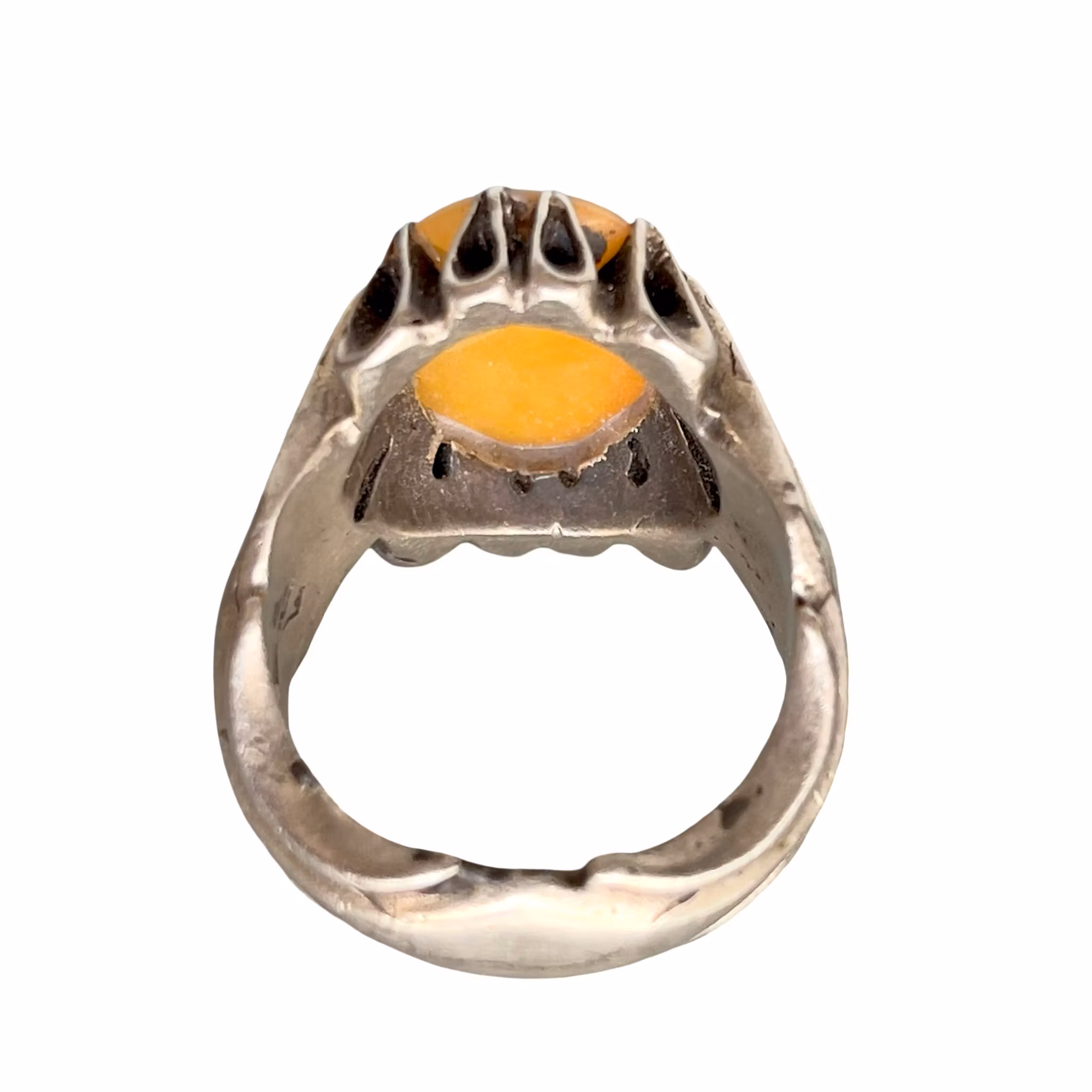 6,5 Ct Äkta Gul Opal - Vintage Silver Ring - 12,5 g