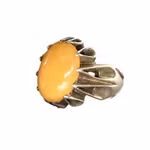 6,5 Ct Äkta Gul Opal - Vintage Silver Ring - 12,5 g