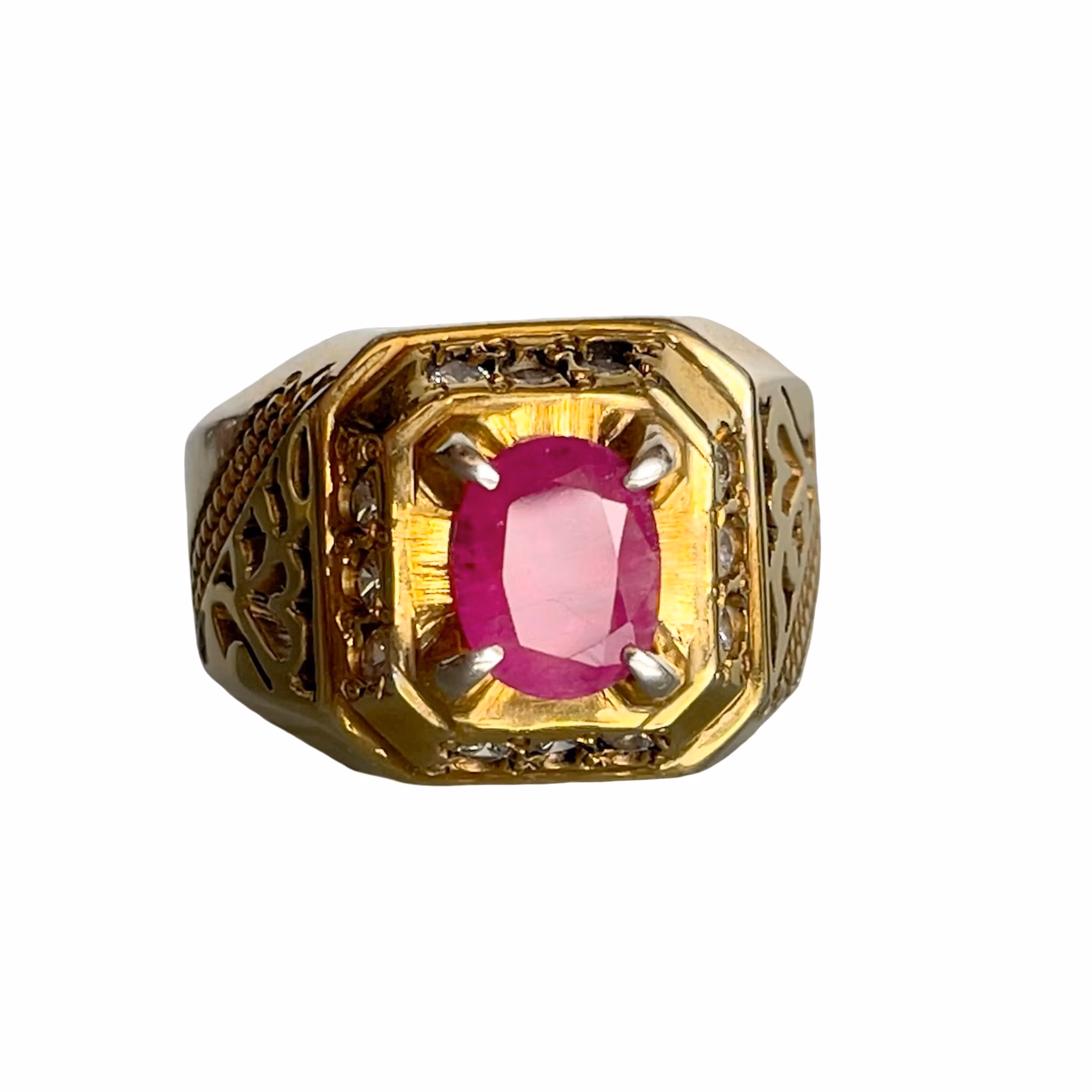 2,6 Ct naturlig rubin - Sterling silver 925 herrring - 16 g