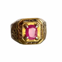 2,6 ct naturlig rubin - Sterling sølv 925 herrering - 16 g