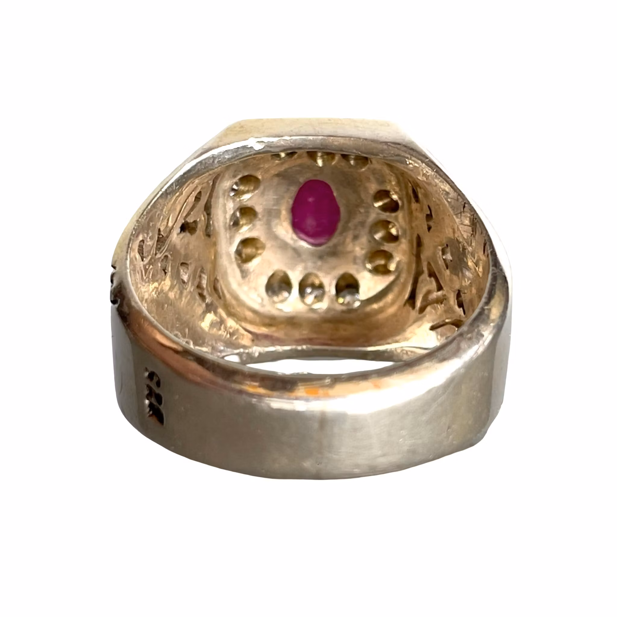 2,6 Ct naturlig rubin - Sterling silver 925 herrring - 16 g
