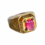 2,6 Ct naturlig rubin - Sterling silver 925 herrring - 16 g