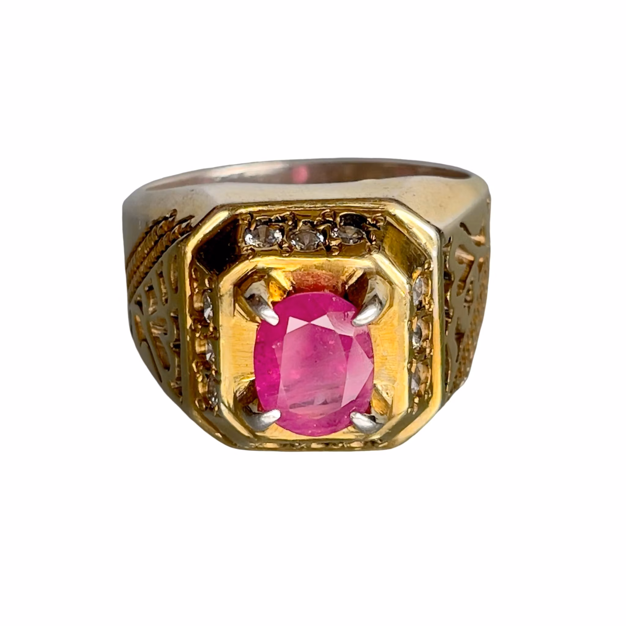 2,6 Ct naturlig rubin - Sterling silver 925 herrring - 16 g