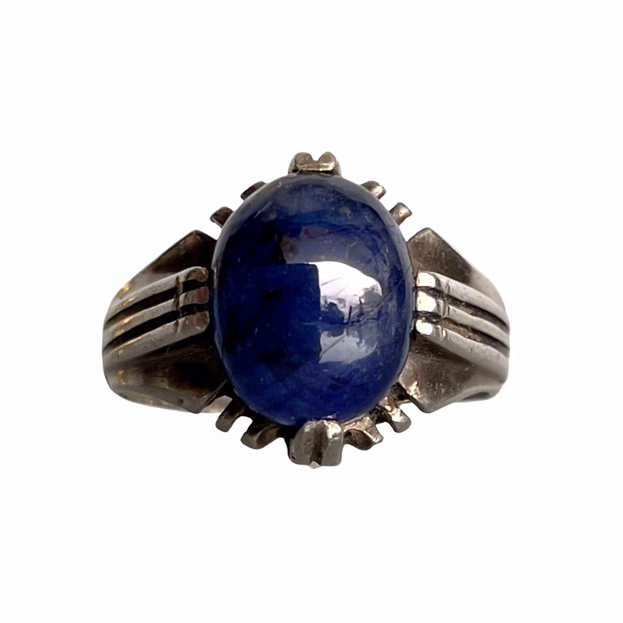 7 Ct blå safir - Sterling silver 925 - Elegant ring - 6 g