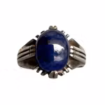 7 Ct blå safir - Sterling silver 925 - Elegant ring - 6 g
