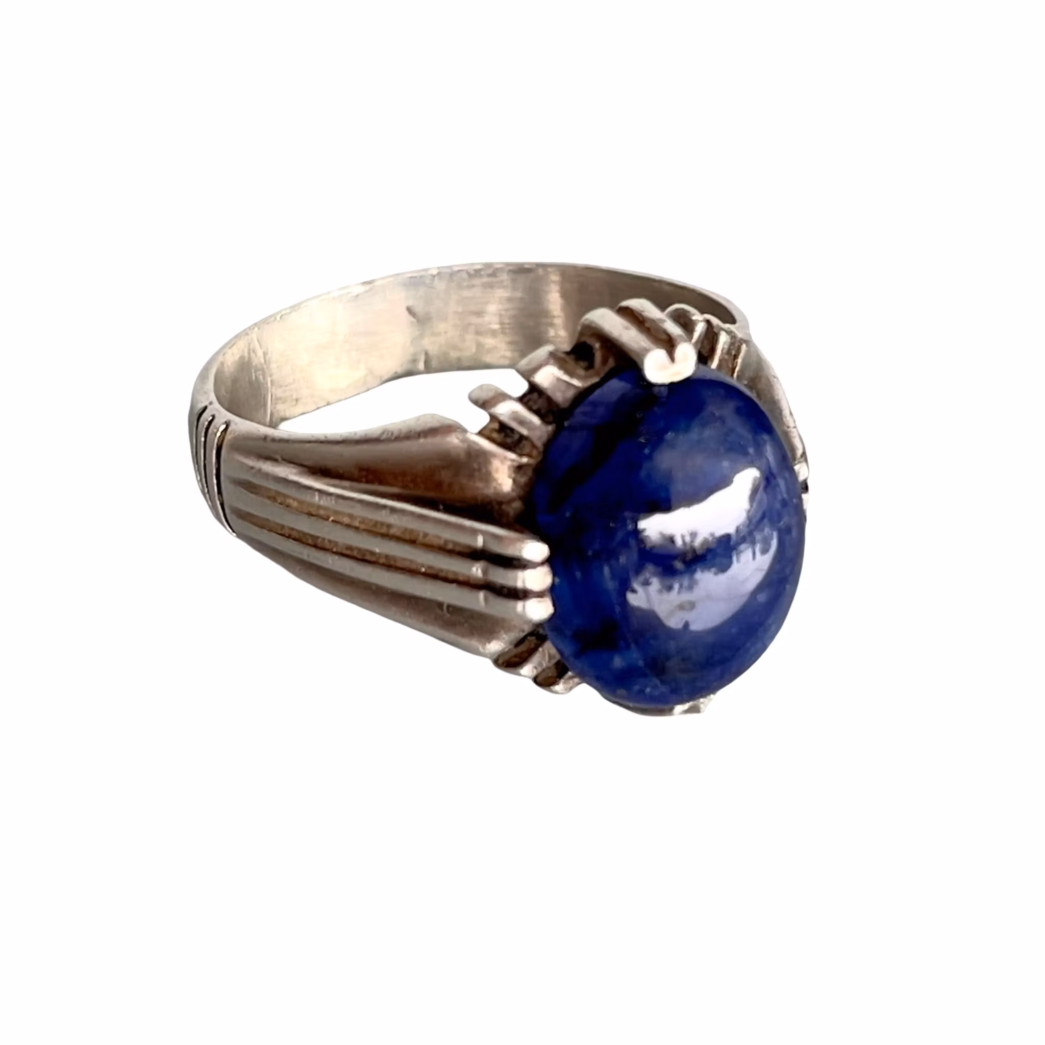 7 Ct blå safir - Sterling silver 925 - Elegant ring - 6 g