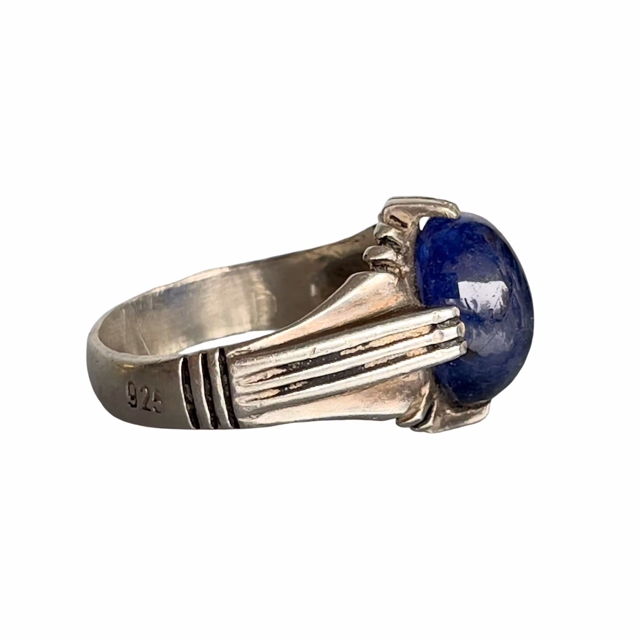 7 Ct blå safir - Sterling silver 925 - Elegant ring - 6 g