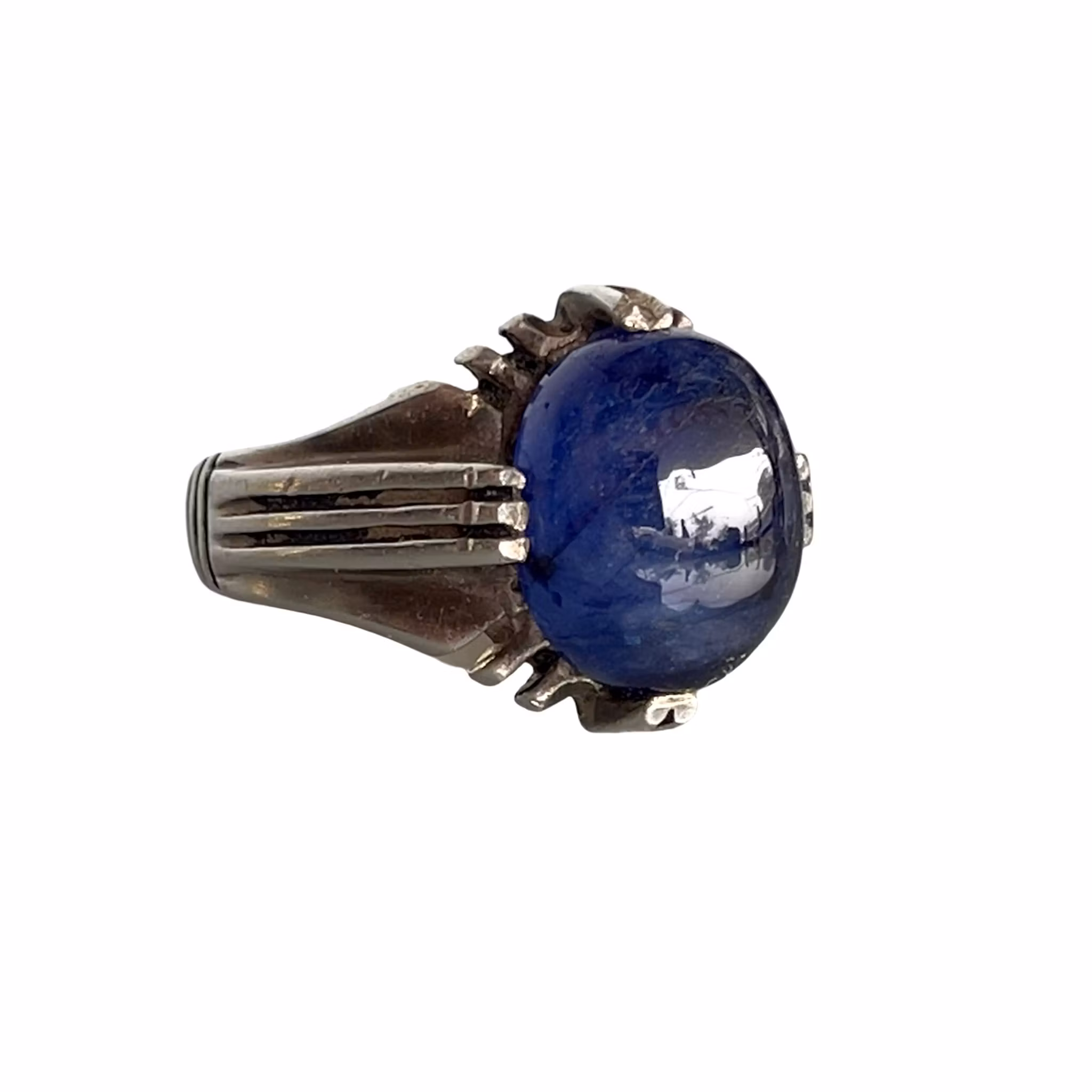 7 Ct blå safir - Sterling silver 925 - Elegant ring - 6 g