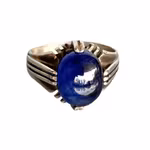 7 Ct blå safir - Sterling silver 925 - Elegant ring - 6 g