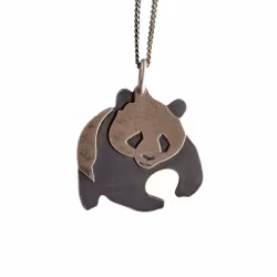 Panda ketting van 925 sterling zilver - Eva Lundin - Zweeds design