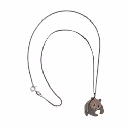 Panda ketting van 925 sterling zilver - Eva Lundin - Zweeds design