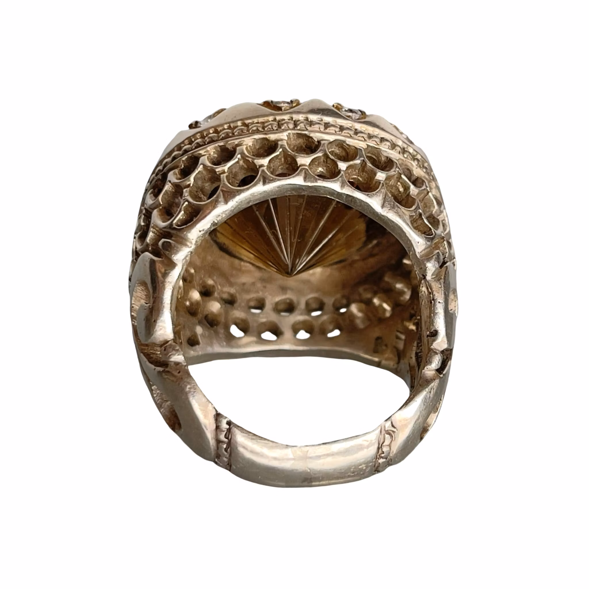 Exklusiv ca 30 ct naturlig briljant slipad rökkvarts - Massiv silverring 925 - 32 g