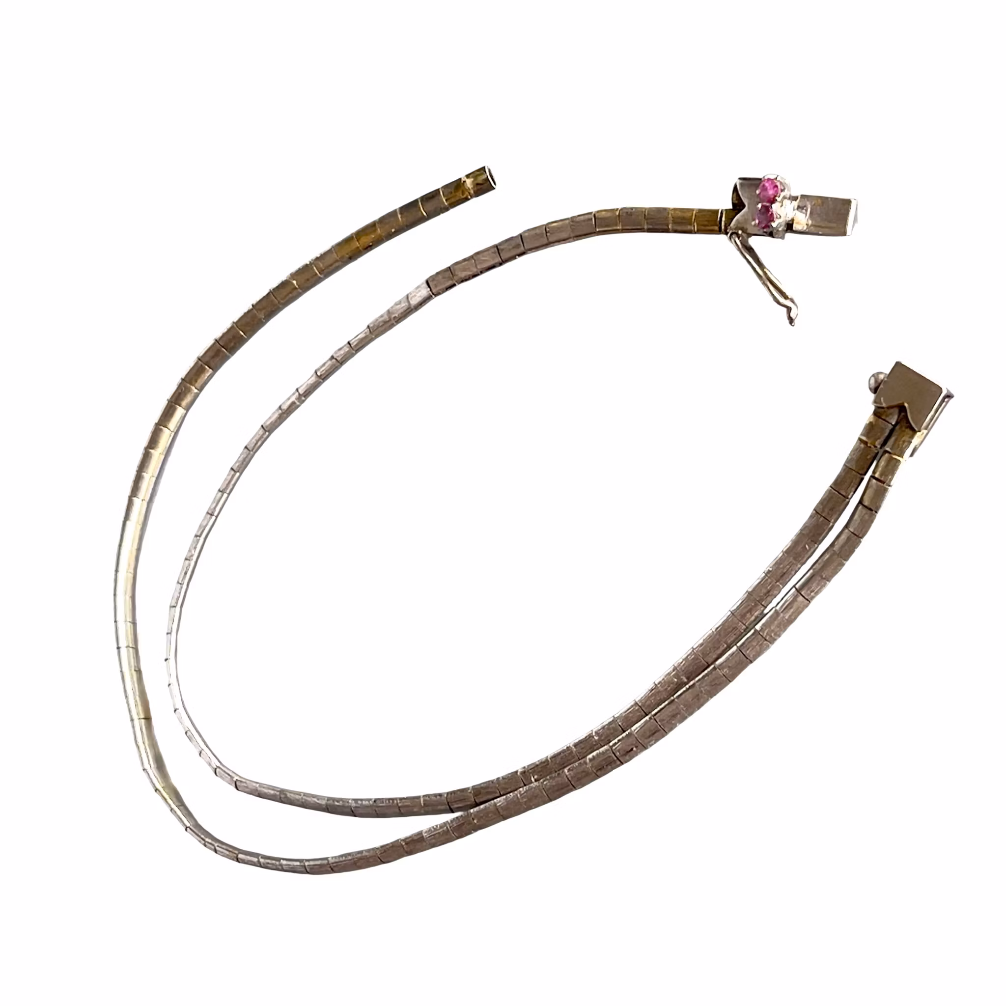 Loris Zaccaria 18K 750 Vitguld Armband - 14 g - 2 Rubiner - Vicenza, Italien