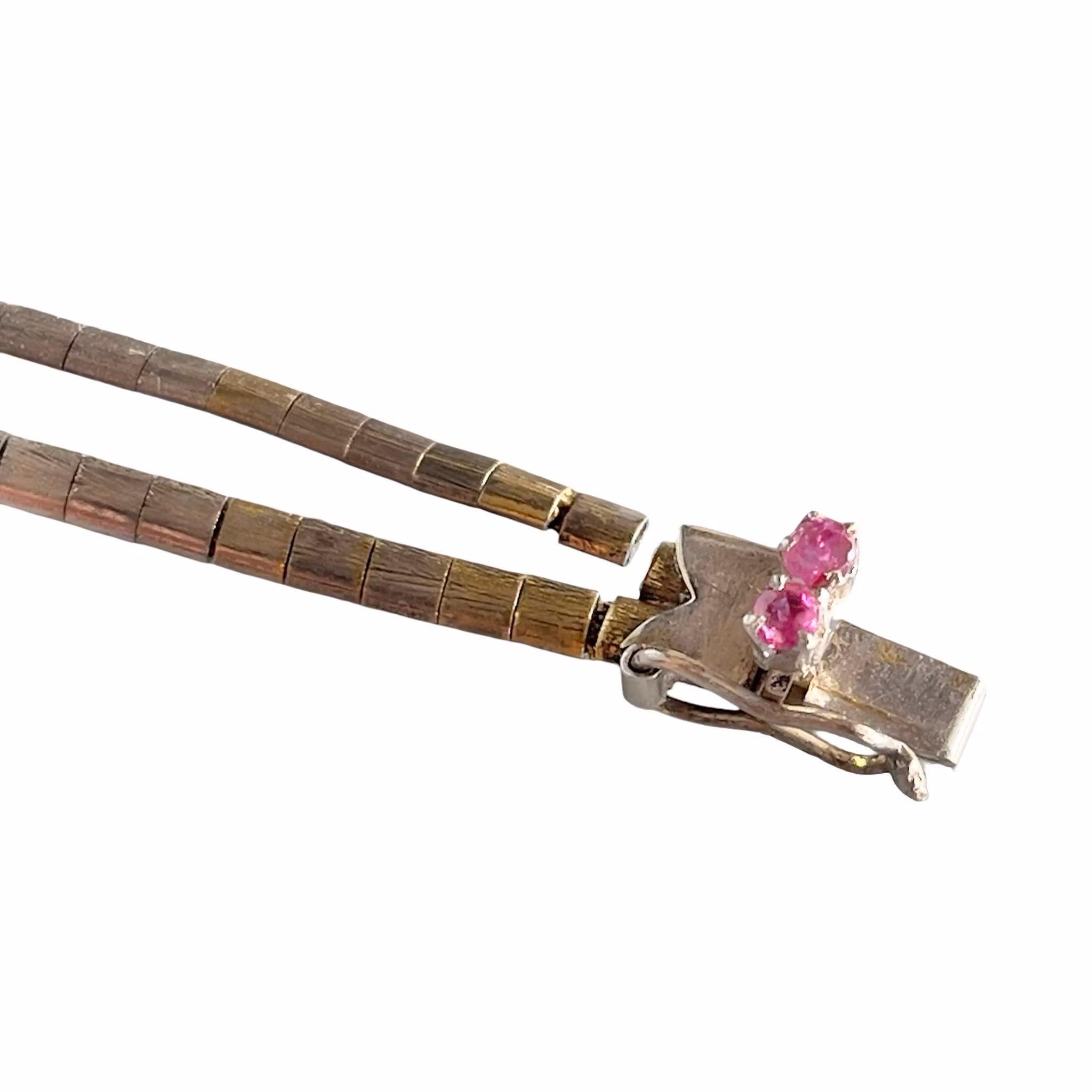Loris Zaccaria 18K 750 Vitguld Armband - 14 g - 2 Rubiner - Vicenza, Italien