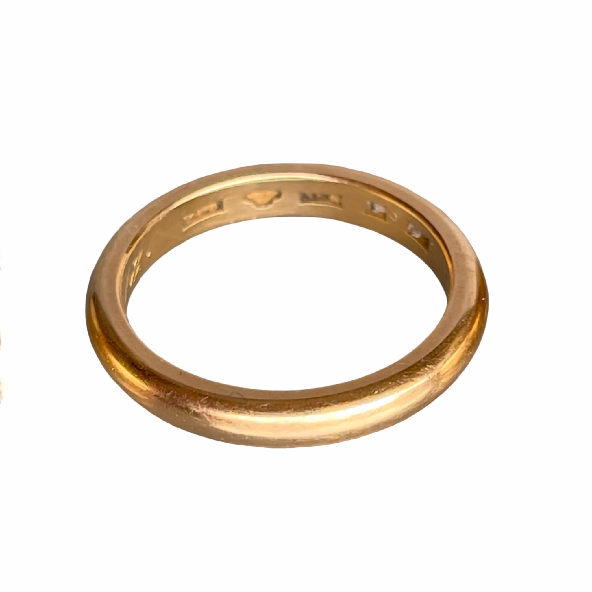 4 Äldre släta vigselringar i 18K guld - Totalvikt 21,80 g - Stämplade - Olika storlekar