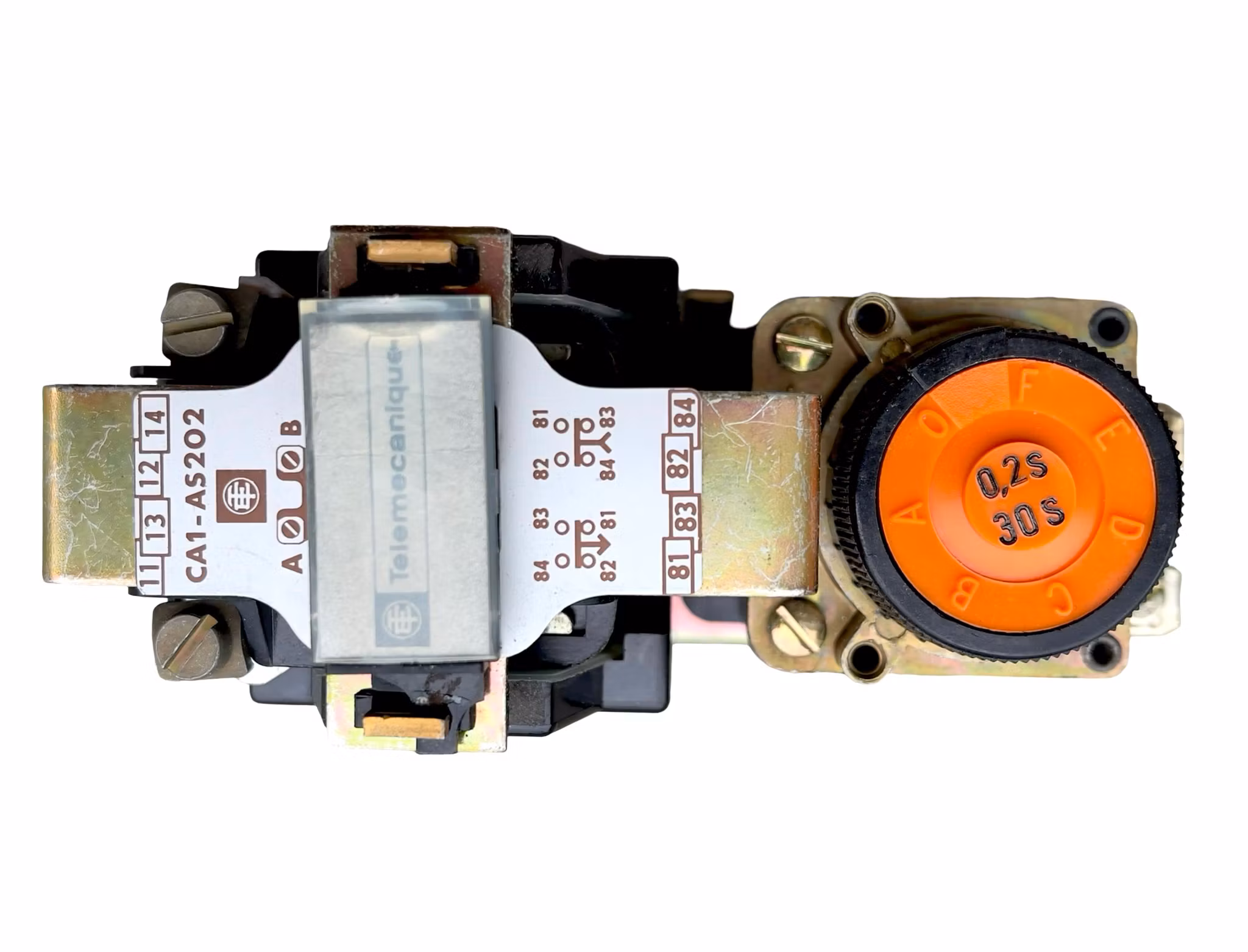 Telemecanique CA1-AS 202 tidsrelä - 0,2-30 sek - 220V 50Hz - Oanvänd