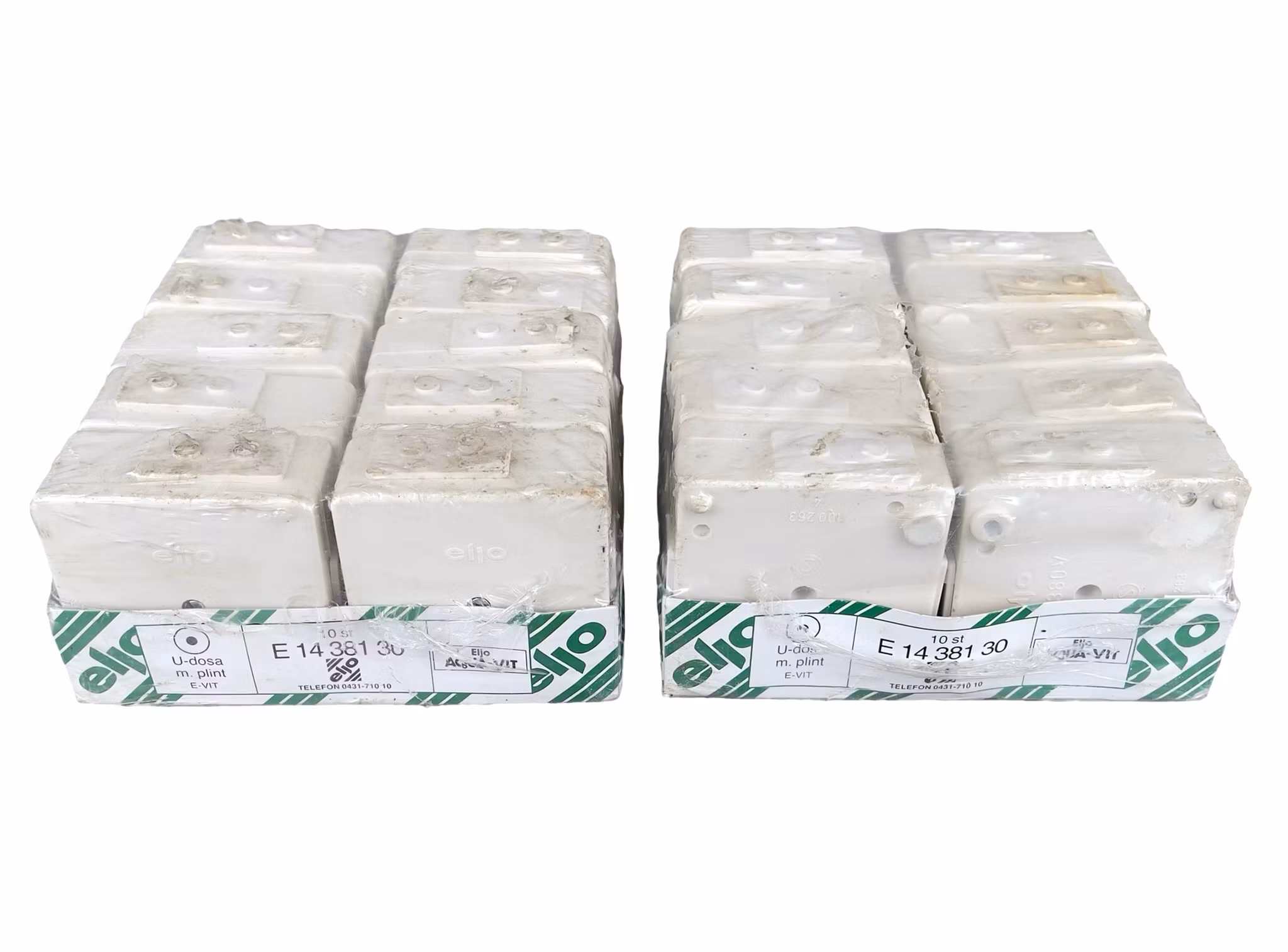 20 st Eljo AQUA VIT U dosor med plint - E14 381 30 - Lagerparti