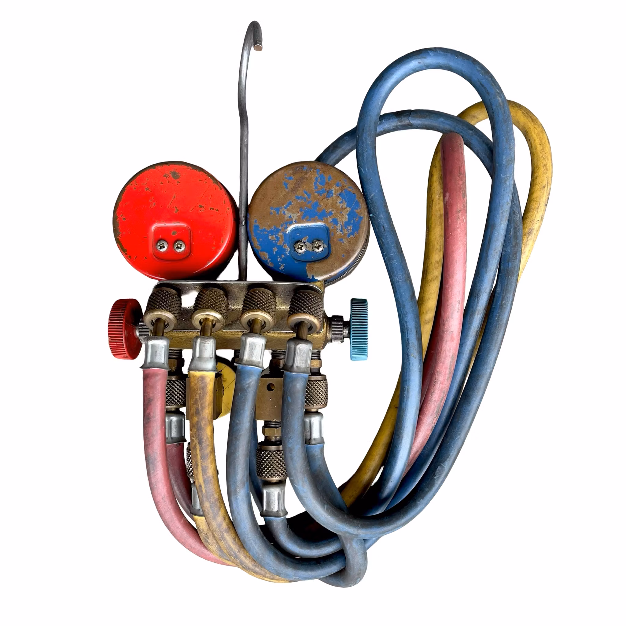 Yellow Jacket Ritchie 4 ventils Manifold R12 R22 R502 - USA - Originalväska